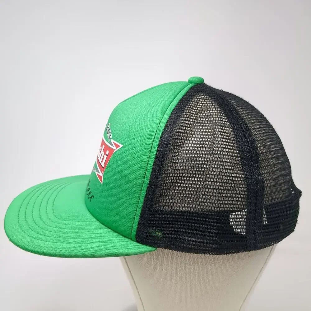 Balashi Beer Trucker Hat Green One Size Aruba Mesh Snapback Polyester Foam Hat